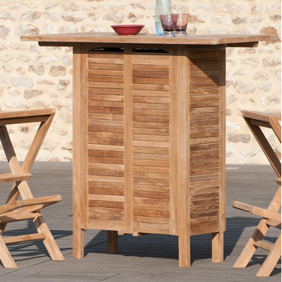 Hirsh Rectangular Teak Outdoor Bar Table , 110cm cm W 50cm cm D