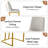 17.875'' H Modern Velvet Upholstered Dining Chair With Gold Metal Frame,-756360398