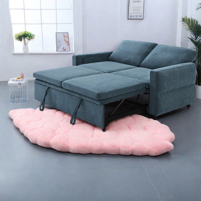 Canapé-lit convertible en chenille 62,75 pouces pour petite maison