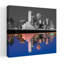 colour Pop of city reflected in the Trinity River Dallas Texas USA 1 Piece Wrapped Canvas Wall Art-1379087628