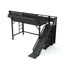 Lit mezzanine multifonctionnel avec glissade intégrée et système de rangement intelligent-1670608172