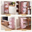 Ensemble de 3 ou 6 bacs de rangement à roulettes avec couvercles, empilables et emboîtables, en plastique blanc et rose.-1585138679