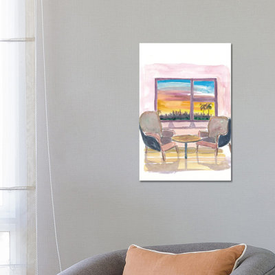 Cozy Panorama Window To Los Angeles California by Markus & Martina Bleichner - Wrapped Canvas Gallery-Wrapped Canvas Giclée