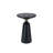 Maxxwell Black Solid Wood Pedestal End Table