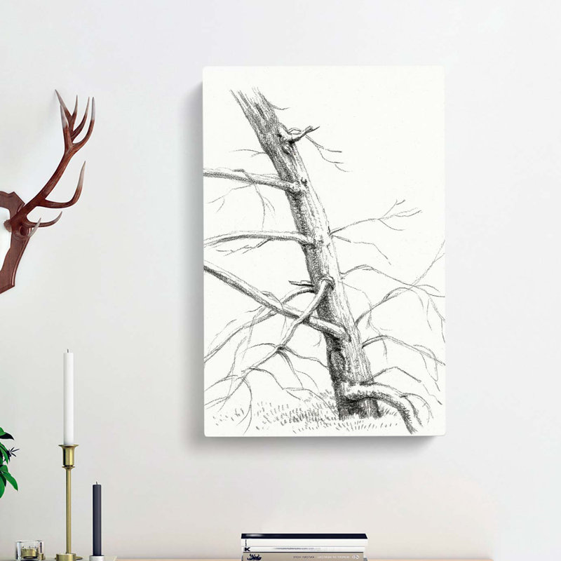 Study Of A Tree by Jean Bernard - Wrapped Canvas Painting, 76cm H x 50cm W x 3cm D