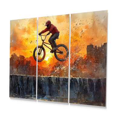 Orange Bmx Legacy - ensemble de décoration murale vélo