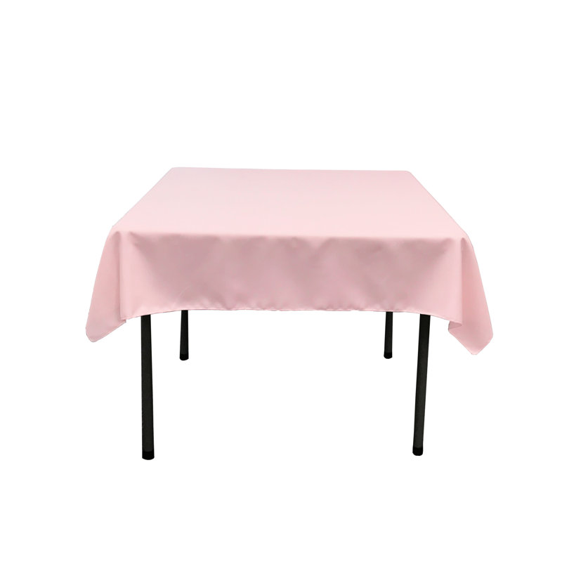 Solid Color Square Tablecloth - Basics by Wayfair™, Light Pink, 52" Square