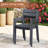 6-Person Patio Dining Set with 50“ Round Metal Dining Table and 6 Stackable Armrest Chairs-2059012637