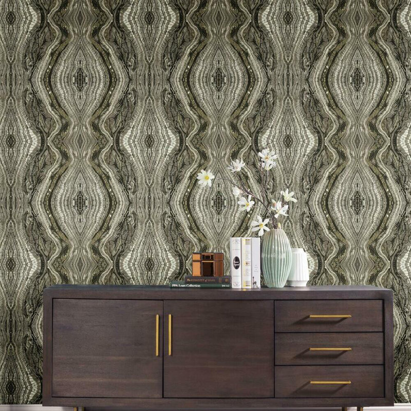 Marble Peel & Stick Wallpaper Roll, Dark Gray