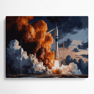 Art mural en métal Sci Fi Rocket