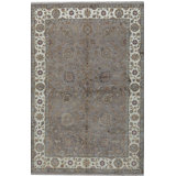 Hand-Knotted High-Quality Ivory and Ivory Area Rug
