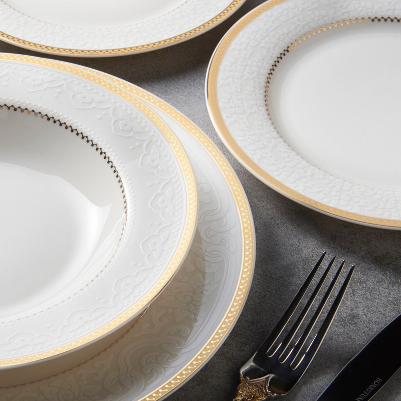 Anuhea Bone China Dinnerware Set 24 Piece - Service for 6