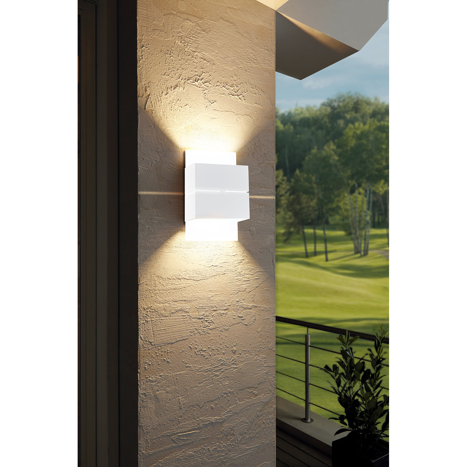 Devonte 2 Light Outdoor Wall Light, White