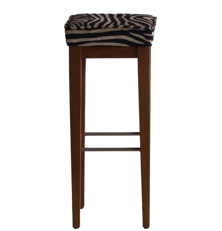 Vandervoort Oak Outdoor Stool with Cushion
