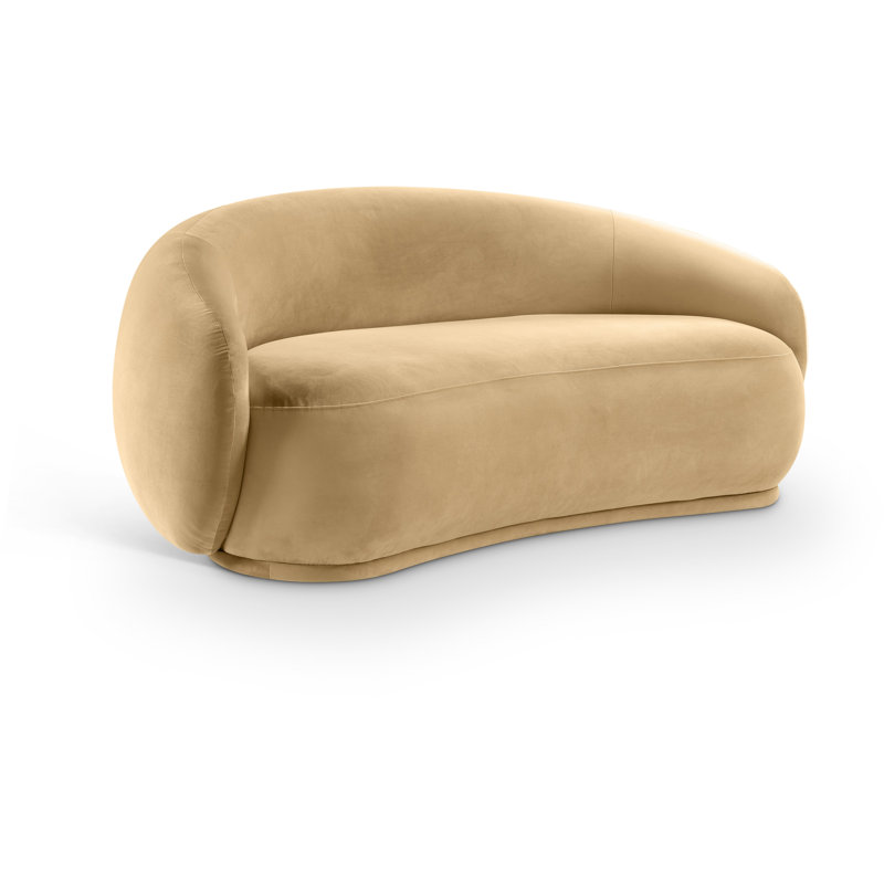 Emery Velvet Loveseat, Camel Velvet