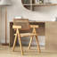 Bay Isle Home™ Set Of 4 Rattan Accent Chairs Mid Century Dining Armchair Bamboo Frame Kitchen Natural
