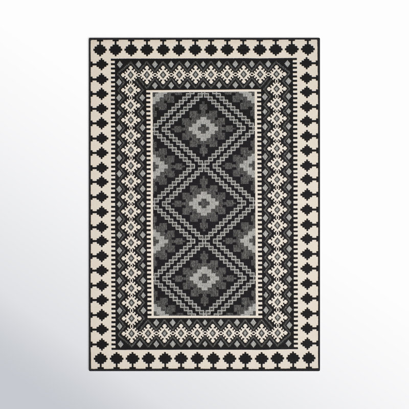 Tapis intérieur / extérieur Tillis Southwestern, Rectangle 6 pi 7 po x 9 pi 6 po