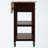 Langdon Wheeled Utility Cart with Drawers Natural & Cappuccino, 34.35" H X 32.95" W X 26.10" D