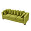 Velours moderne à 3 places avec accoudoir carré avec clous, coussin amovible, rangement sous la conception, décoration des clous, structure, siège à ressorts hélicoïdaux confortable, espace-224959949