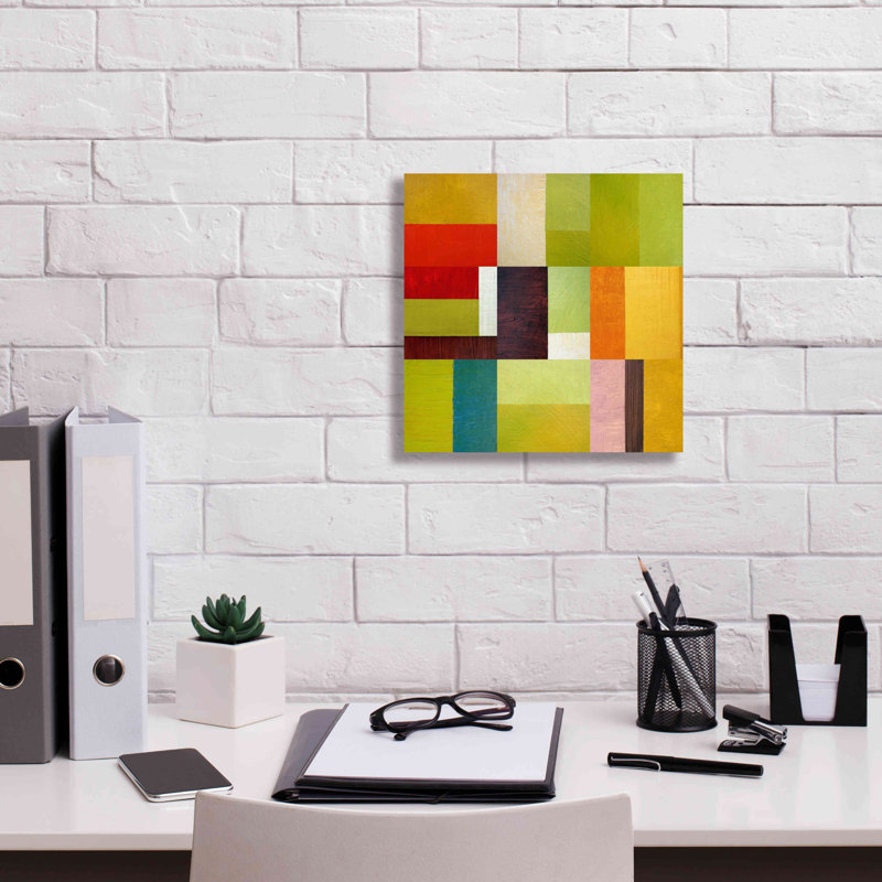 «Color Study Abstract 2» par Michelle Calkins, estampe numérique sur toile, H 12 po x l 12 po x P 0,75 po