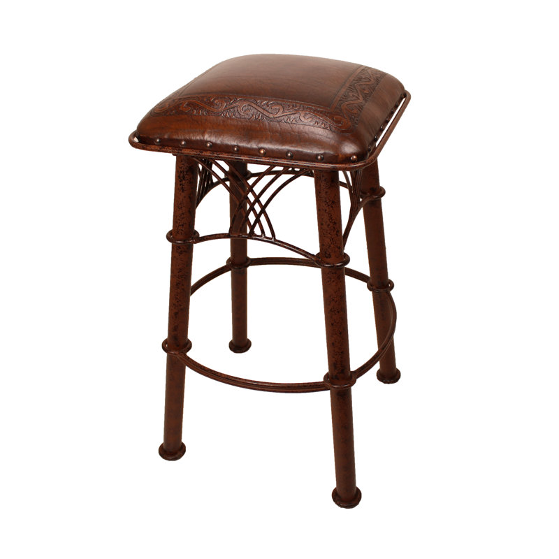 Tabouret 30 "Montana, Brun antique / motif classique