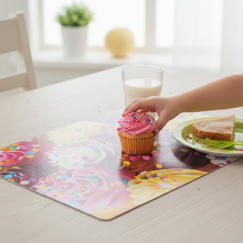 Napperon en plastique Cupcake avec pépites - ensemble de 12