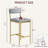 Skilah Upholstered Velvet Counter Stool with Iron Frame