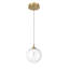 Iissa, luminaire suspendu, 6 po, or, verre transparent-1401653551