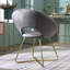 Fauteuil d'appoint en velours-1322290643