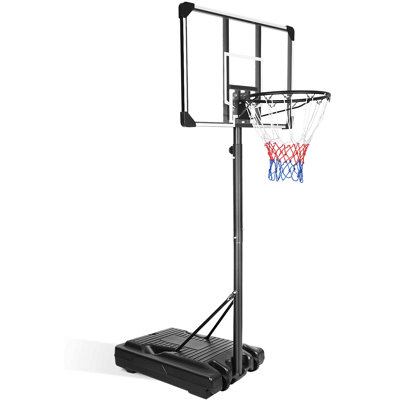IUNNDS 23.62'' W Steel In-Ground Basketball Hoop with Breakaway Rim