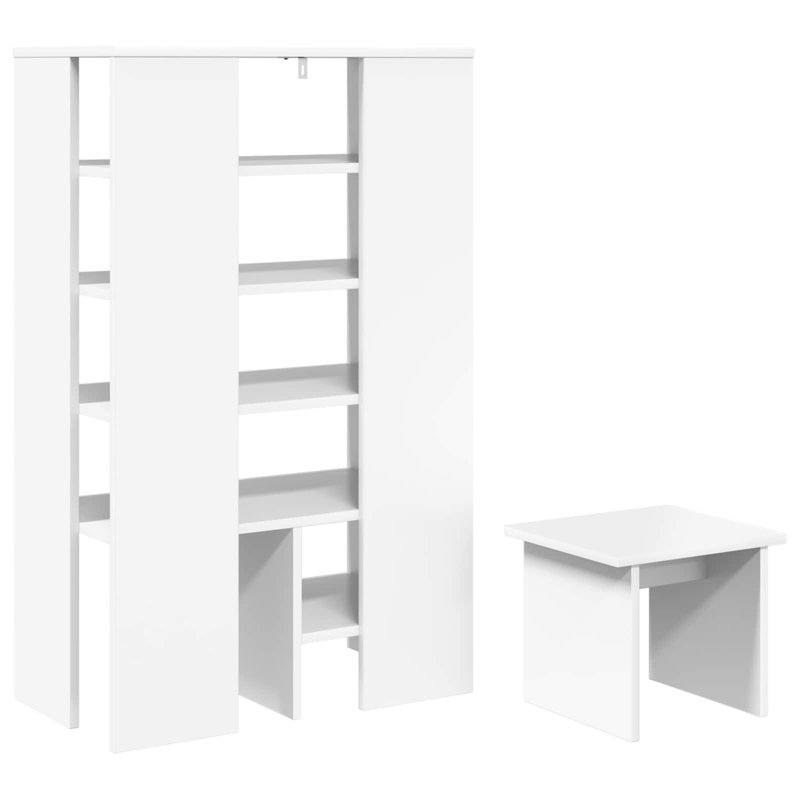 14 Pair Shoe Storage Cabinet, White