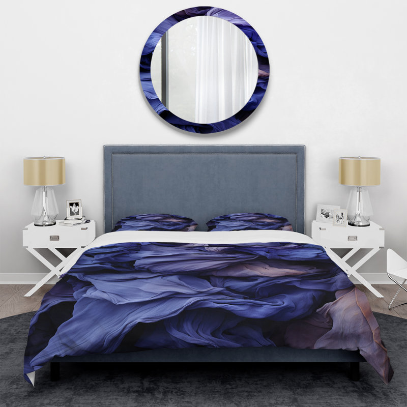 Ensemble de housse de couette Silk Abstract Fractal, Housse de couette pour grand lit