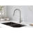 Brushed Nickel Kitchen Faucet With Pullout - Stainless Steel, 360 Swivel Nozzle For Seamless Water Reach, Single Handle Temperature And Flow Control, Corrosion Surface Pull Down Rotatable Optimal-490858838