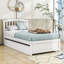 Structure de lit plateforme en bois avec lit gigogne Mashud-87375564