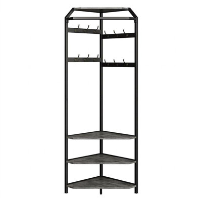 Metal Freestanding 1 - Hook Coat Rack