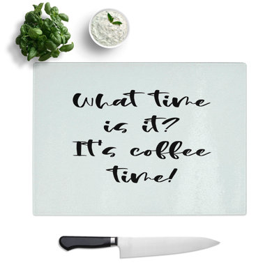 Coffee Time Typography Chopping Board