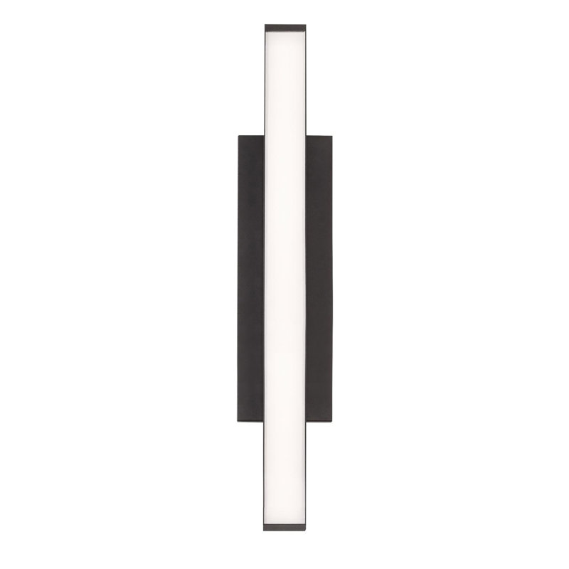 Plafonnier encastré d'extérieur à DEL Harolson, Noir, H 36 po x l 4,5 po x P 2,5 po
