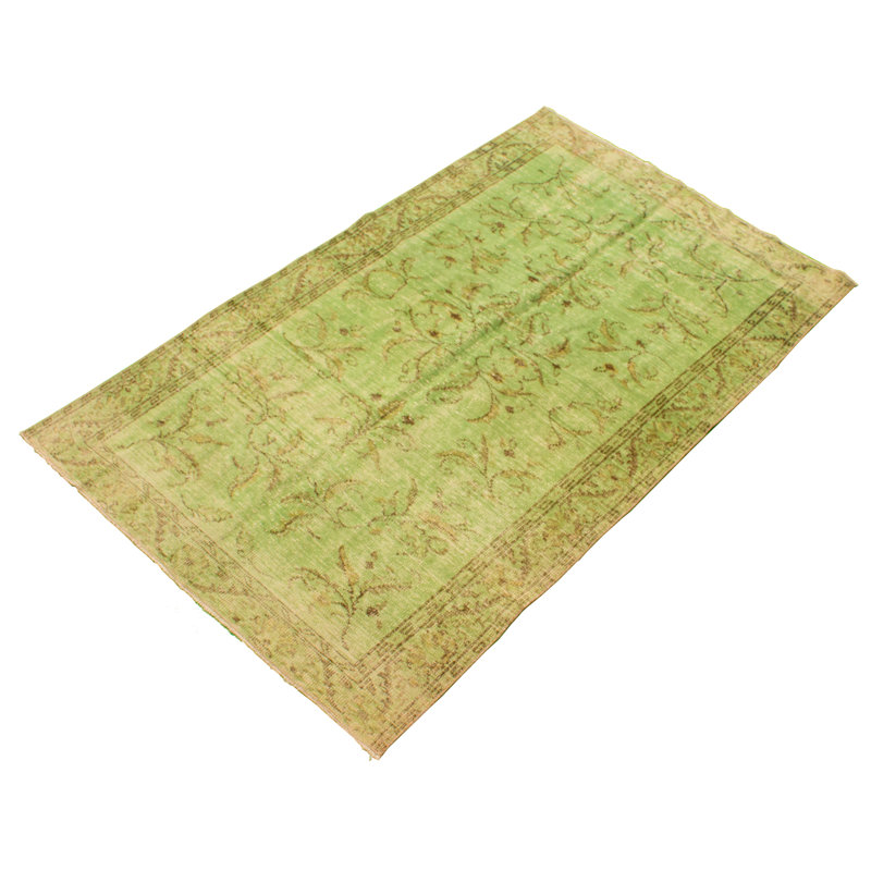 Tapis intérieur de la laine 5 pi 2 po x 8 pi 2 po noué la à la main one-of-kind Overdyed