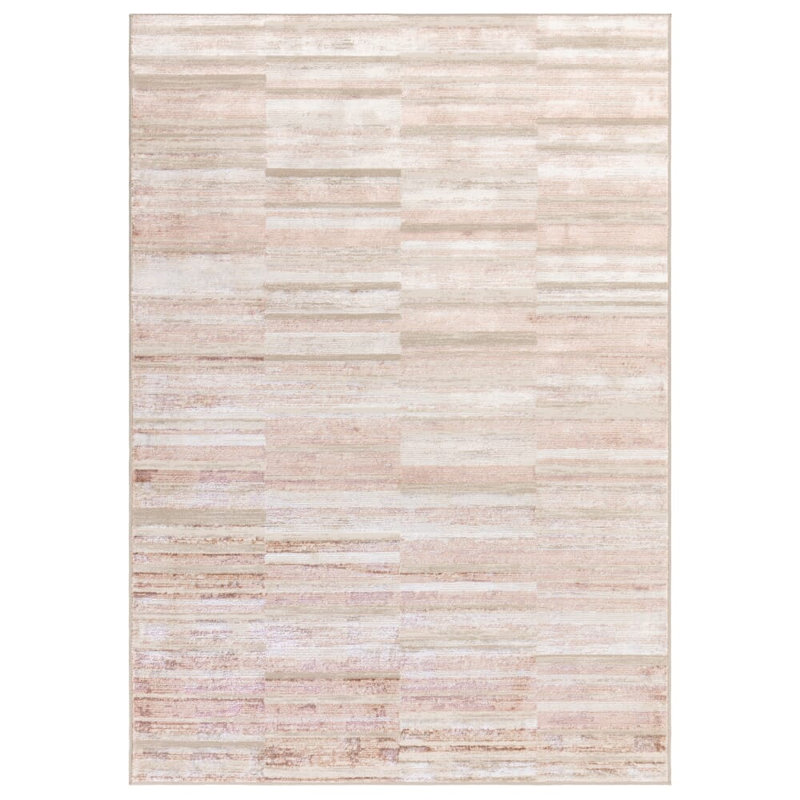 Birl Stripe Pink Area Rug, Rectangle 120 x 160 cm