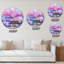 Purple Sky Abstract Landscape III - Modern wall clock-59913892