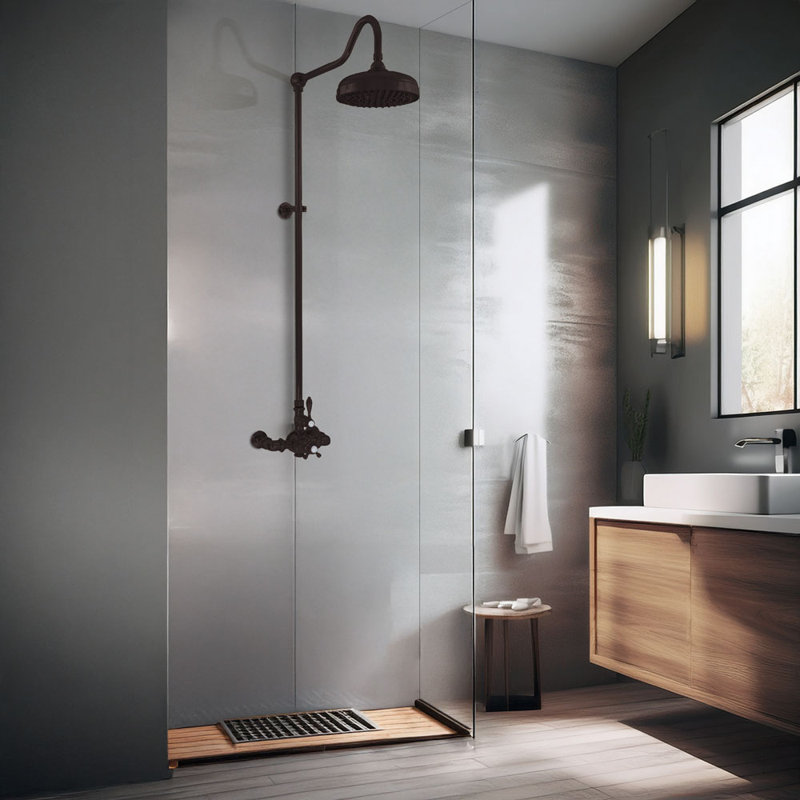 Exposed Thermostatic Shower System by Strom Living P0901Z, Oil Rubbed Bronze