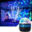 Lumière de projecteur RVB Ocean Wave et Aurora, 2 modes de projection à double objectif, lumière de nuit rotative à ondulation activée par le son alimentée par USB avec télécommande pour décoration de fête de mariage