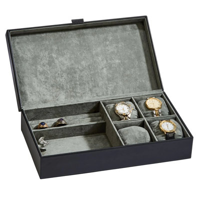 Boîte à bijoux en cuir