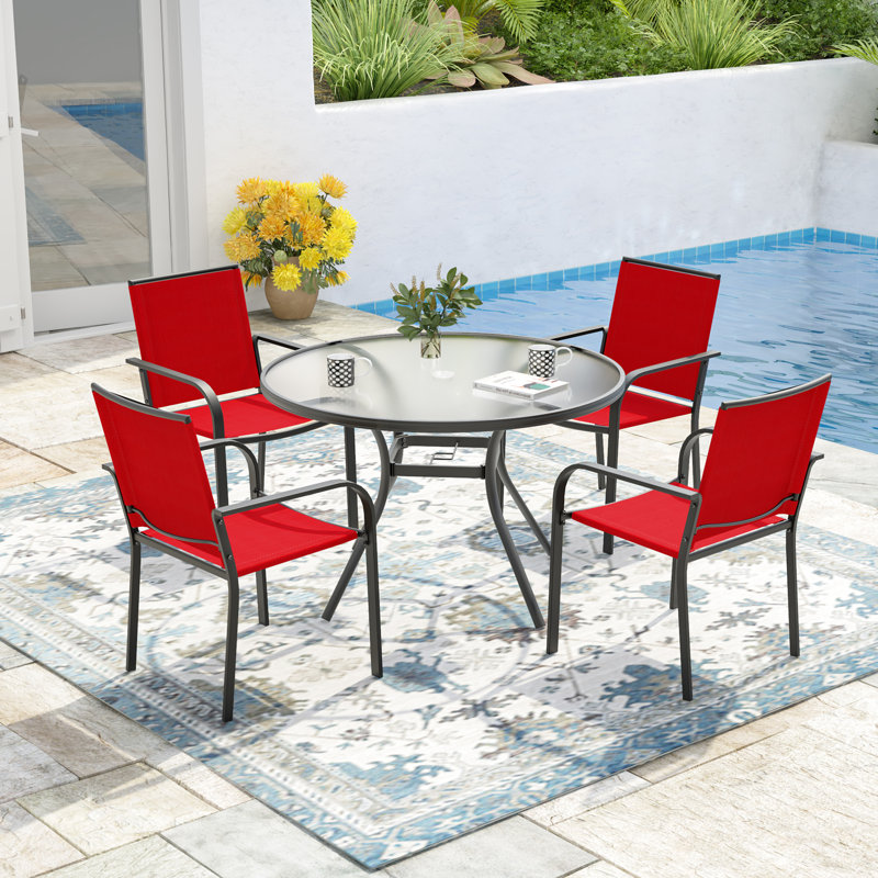 Ensemble repas pour 4 personnes , Rouge