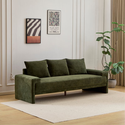 Larsen Modern Contemporary Upholstered 3-Seater Sofa With Foam Cushions And Wooden Frame