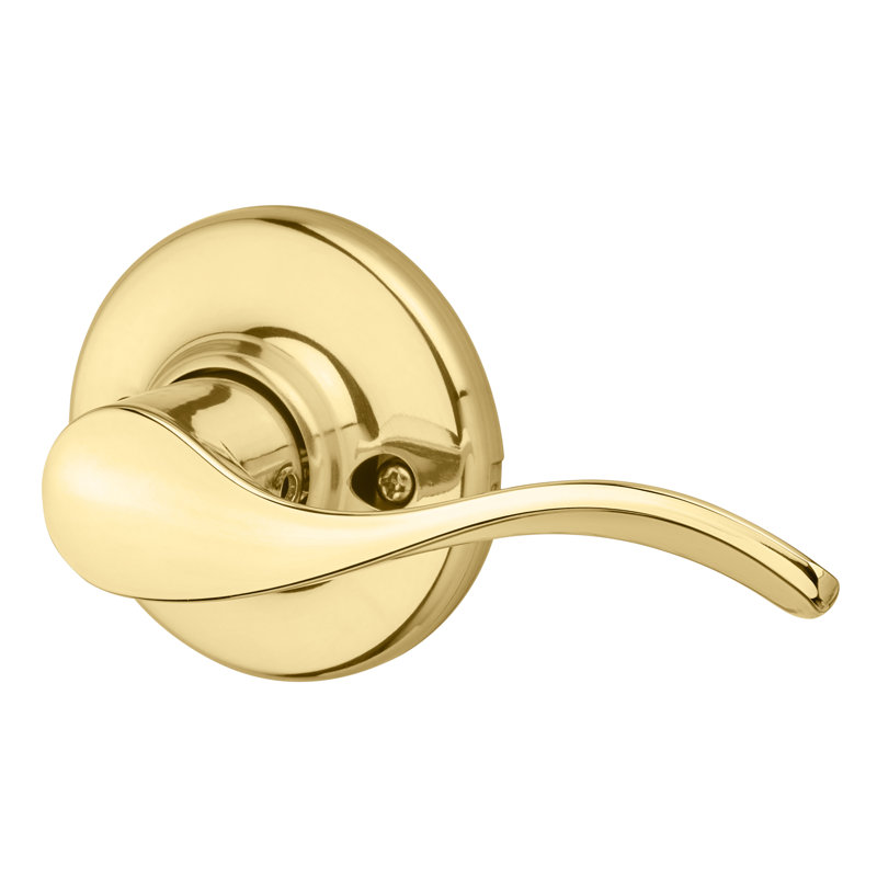 Double levier de porte avec rosette rond Belmont, Laiton
