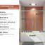 5/16 po  Porte de baignoire semi-coulissante en verre trempé transparent de 8 à 56 l x H 60 mm de 8 mm, roulettes en acier inoxydable, rouille, porte d'installation personnalisable avec verre, revêtement, ajustement réglable antirouille,