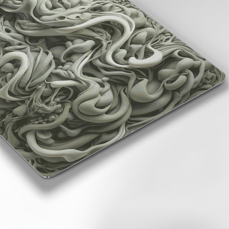 Biomorphic Abstraction 9 Brown Metal Wall Art, 11" H x 14" W