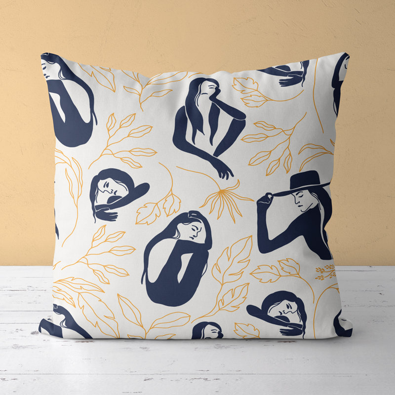 Housse et insert de coussin carré Pensif
