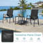 Outdoor Texteline Stackable Dining Chairs with Backrest and Armrests-110278032